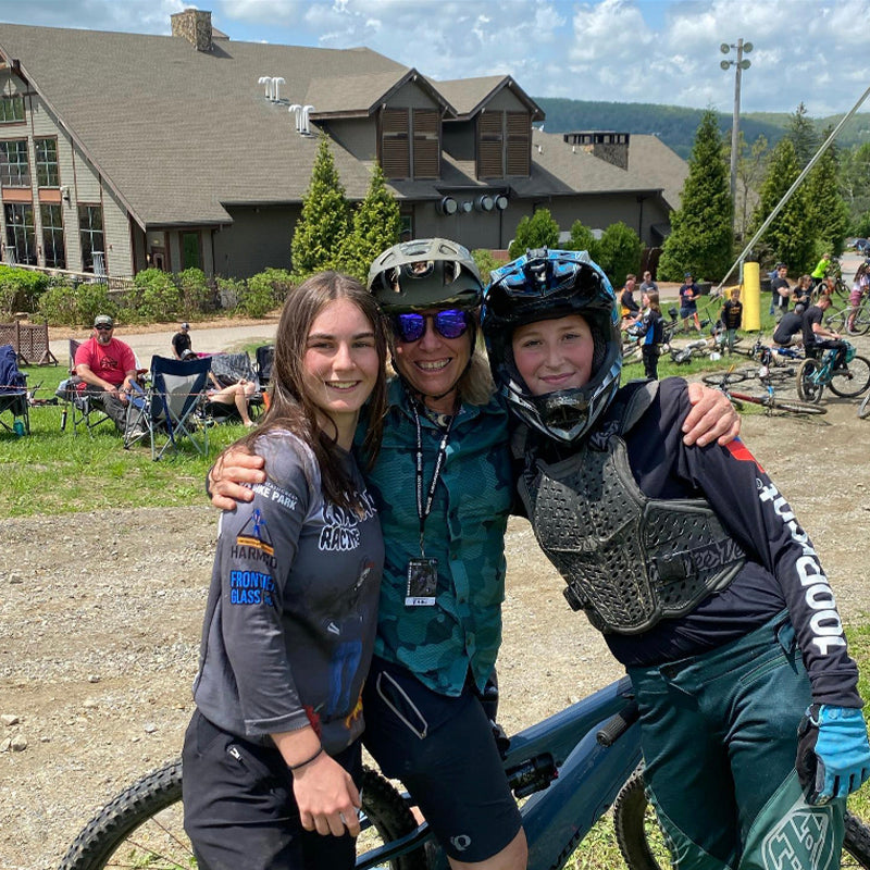 Mountain Bike Riders Posing Together After a Day of Riding