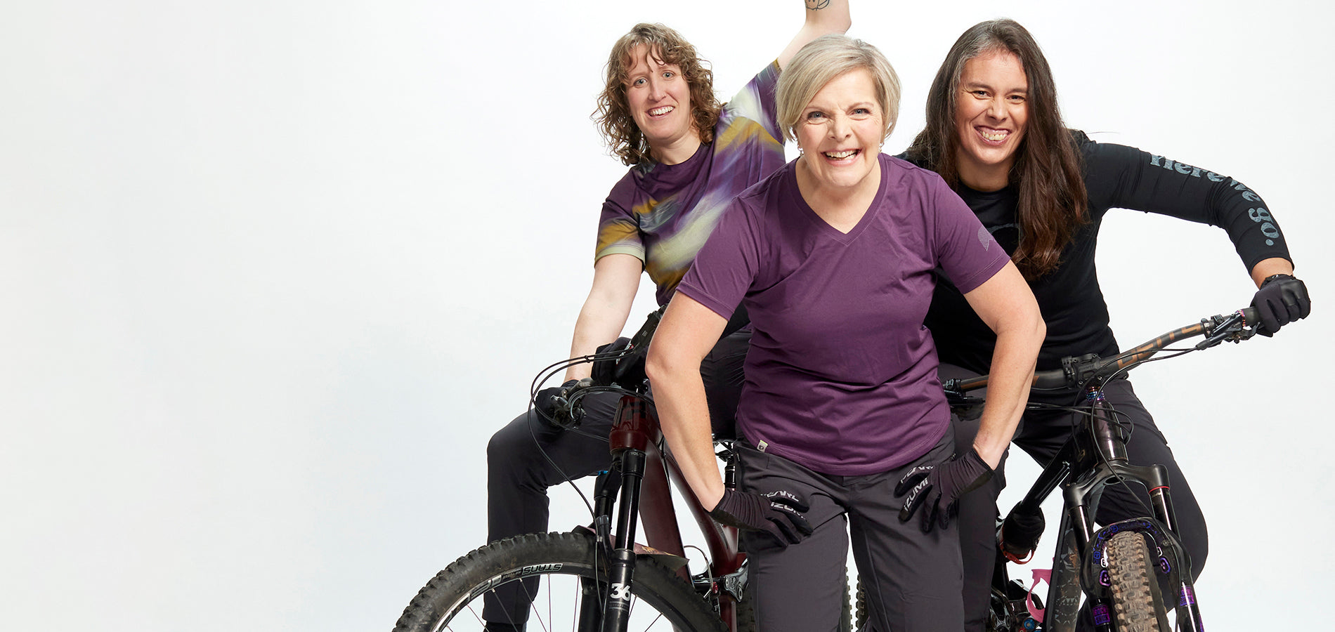Mountain Bikers Posing for Camera