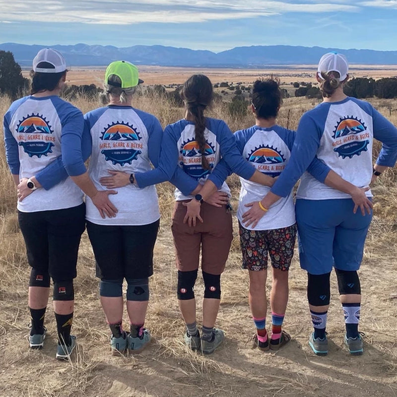 Mountain Bike Riders Posing Together After a Day of Riding
